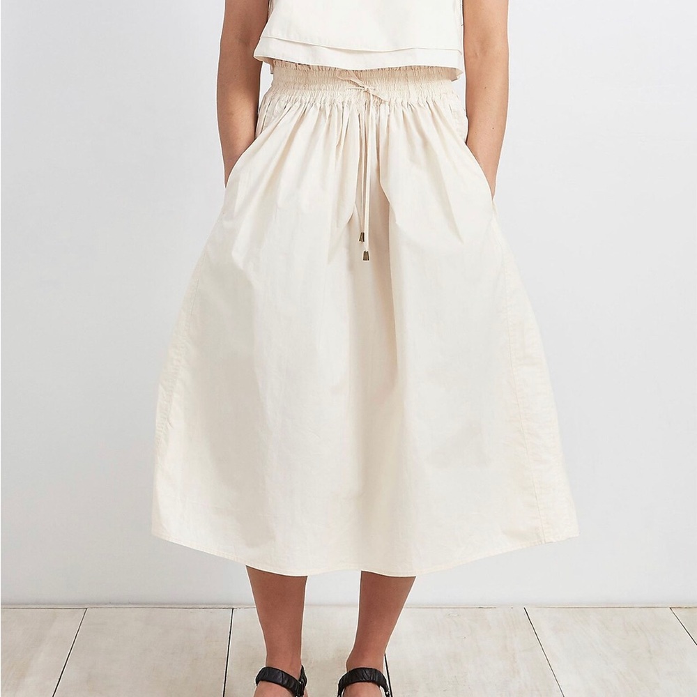 Apiece Apart Madewell Cream Wabi Sabi Midi Skirt NWT